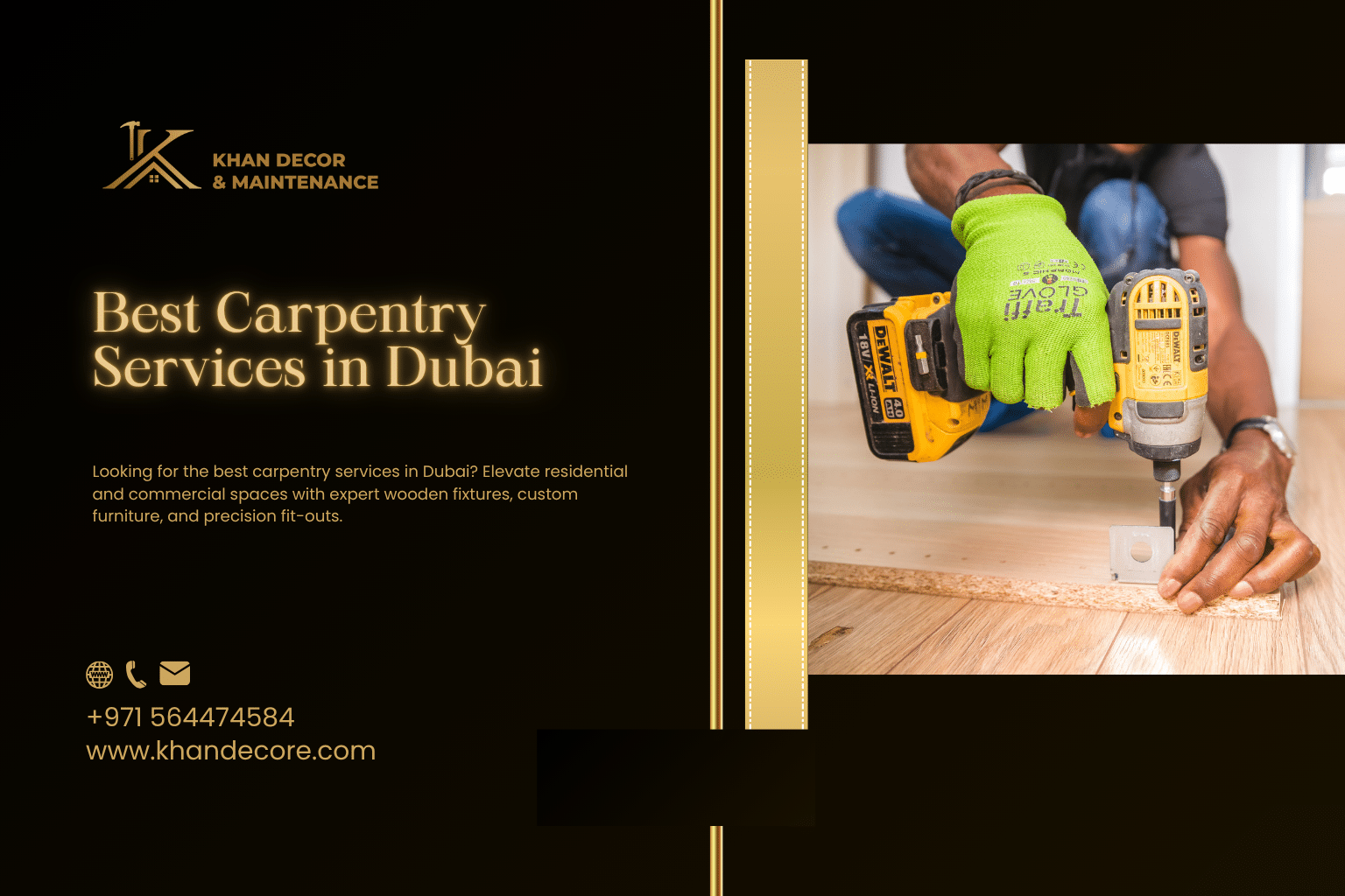 Best Carpentry Services in Dubai | Khan Decore