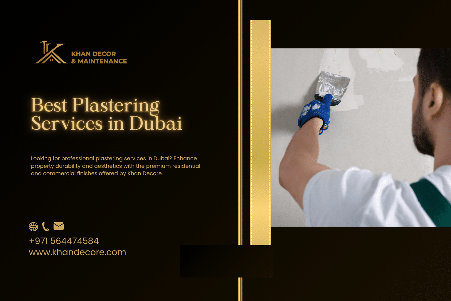 Best Plastering Services in Dubai | Khan Decore