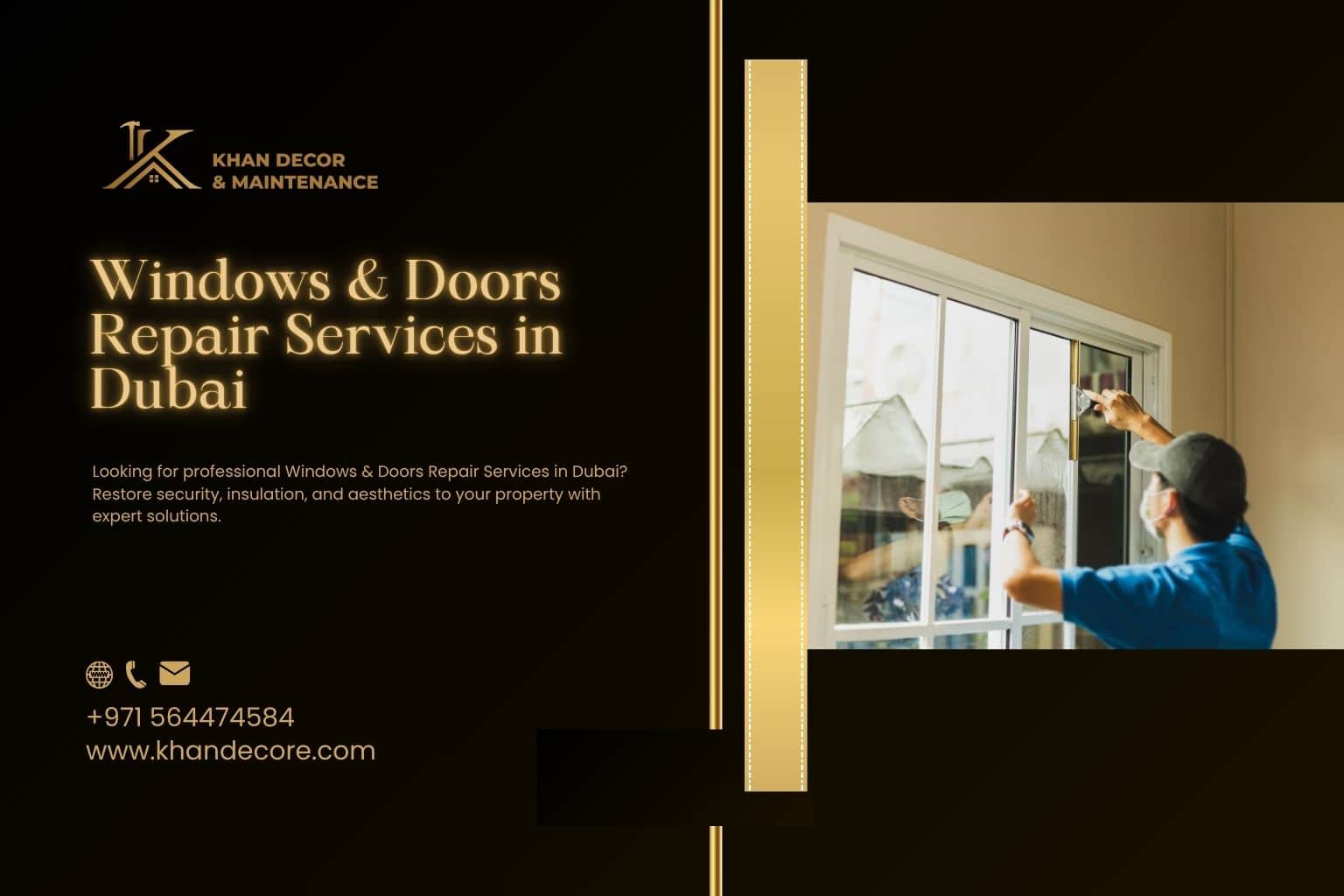 Windows & Doors Repair Services in Dubai | Khan Decore